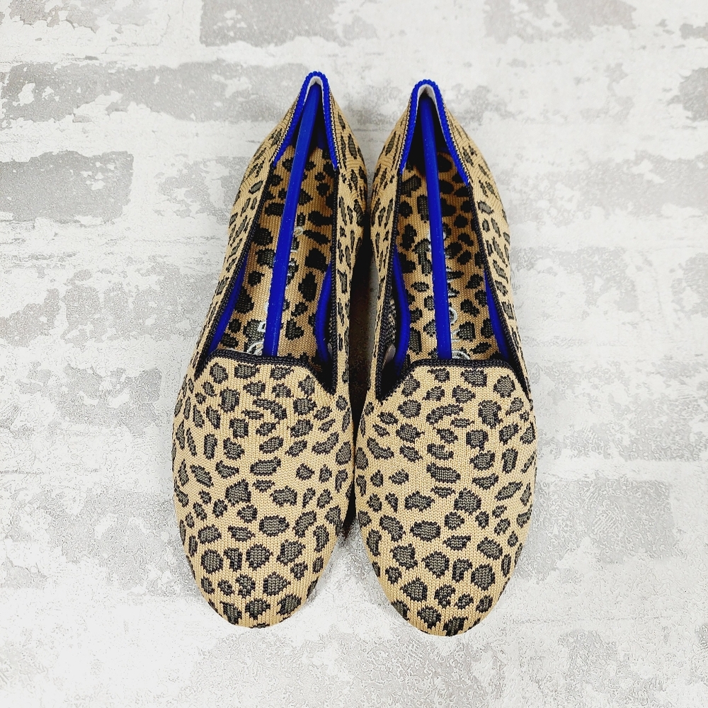 New Rothy's Spotted The Loafer Leopard Print Slip On Round Toe Loafers T368